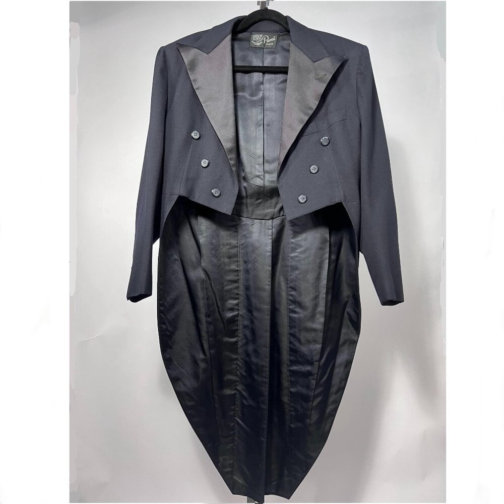 Emilio Pucci Black Tuxedo Tailcoat